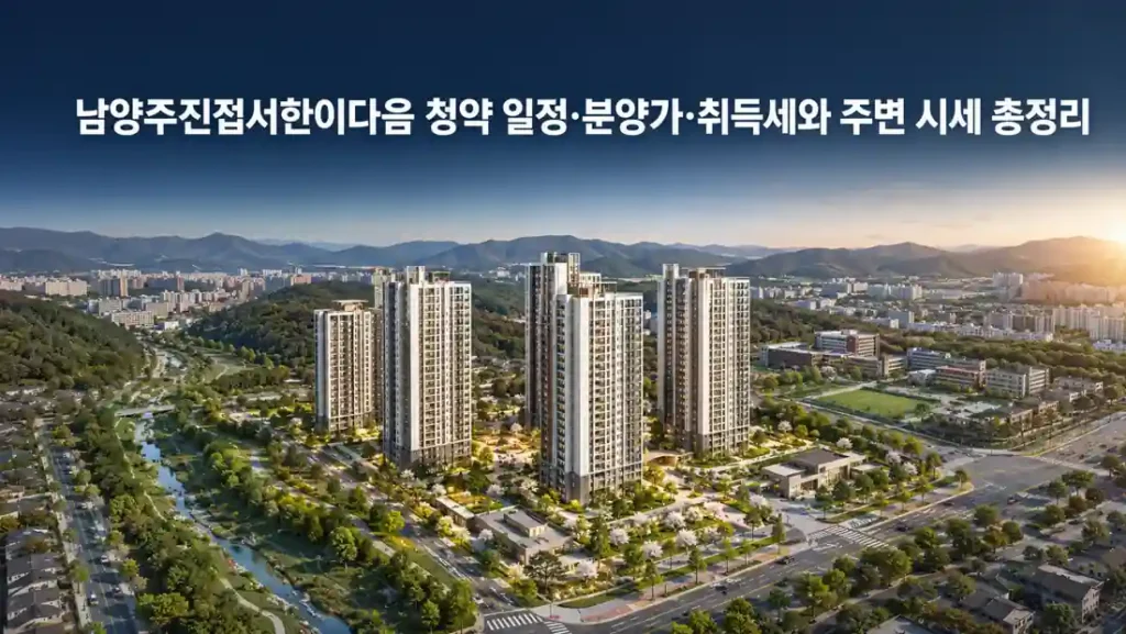 2029년 입주 예정인 남양주진접서한이다음 아파트 조감도