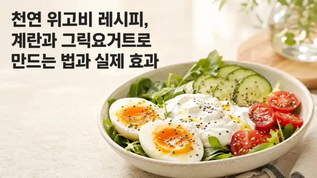 계란과 그릭요거트로 만든 천연 위고비 레시피